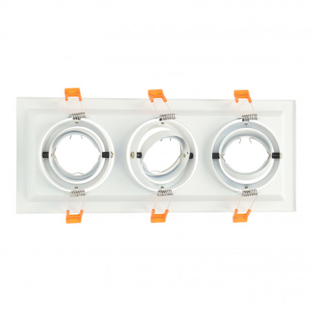 Adjustable white frame for MR16. Triple