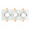 Adjustable white frame for MR16. Triple
