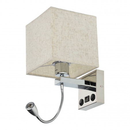 WALL LAMP E27 + READING LIGHT + USB
