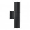 Aplique LED Aluminio 2XGU10 Negro IP54
