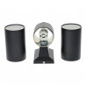Aplique LED Aluminio 2XGU10 Negro IP54