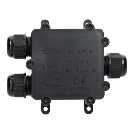 IP68 3-way waterproof junction box