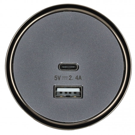 Prise USB A+C pour rail 2,4A
