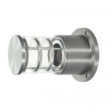 Baliza sobremuro redonda E27 color plata