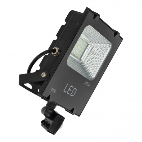 Projector LED slim 20W com detector de presença