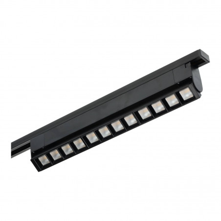 Foco Carril LED lineal 36W orientable negro
