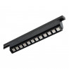 Foco Carril LED lineal 36W orientable negro