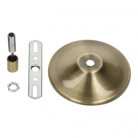 Florón metal + pasacables vintage bronce