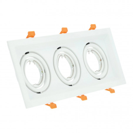 Adjustable white frame for MR16. Triple