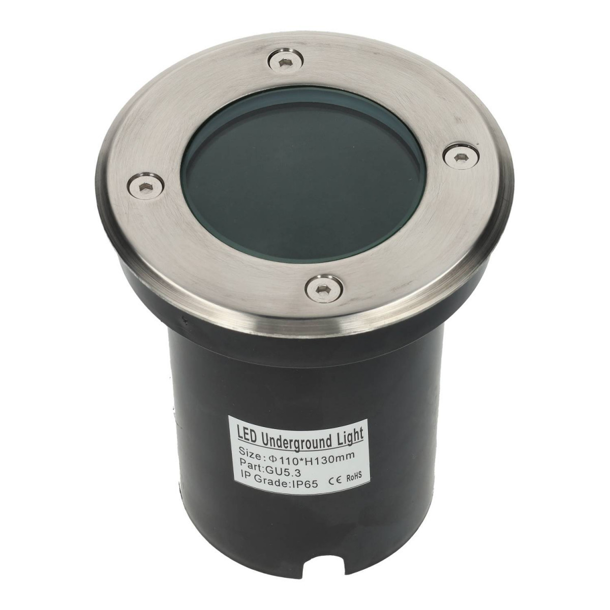 Foco empotrable de suelo con casquillo GU5.3 y clasificacion IP65. Apto para exterior