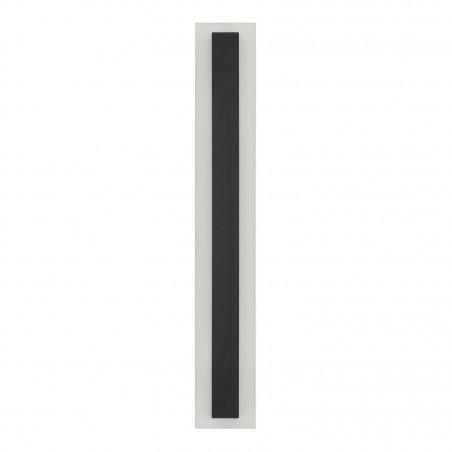 Lampada da parete lineare a LED 18W nero 60cm