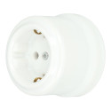 Base enchufe SCHUKO porcelana blanco