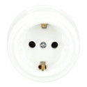 Base enchufe SCHUKO porcelana blanco