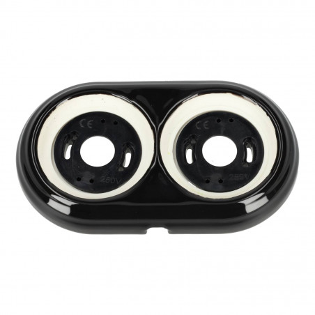 Surface-mounted double porcelain frame