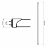 Tube de 13W. Aluminium