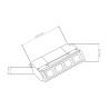 Spot LED linéaire 12W orientable noir