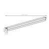 Réglette LED - 5W, basse assemblable, opaque