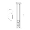 Regleta LED bajo mueble 9W toma Schuko & USB A+C - negro