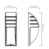 E27 CURVE WALL LAMP white