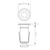Mini LED beacon 0.2W 12V IP68