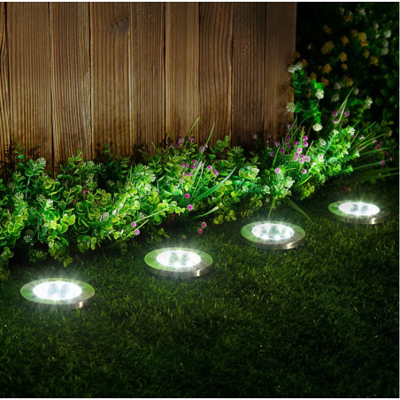 Outdoor Solar LED Path Light with Ground Spike for Garden