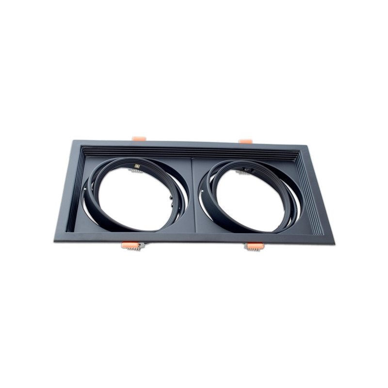 Marco orientable doble para AR111 color blanco