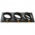 Marco orientable triple para AR111 color negro
