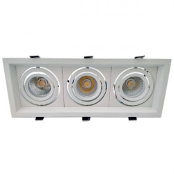 Marco orientable triple para AR60 color blanco