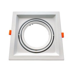 Marco orientable para AR111 color blanco