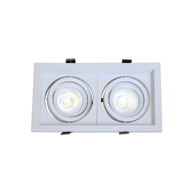 Marco orientable para AR111 color blanco
