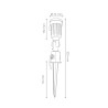 Foco exterior E27 con pincho IP65