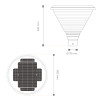 Lampe de rue villa solaire 10W ronde