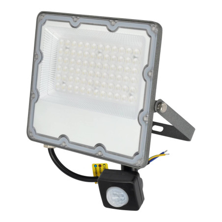 50W flat LED floodlight IP66 with motion sensor