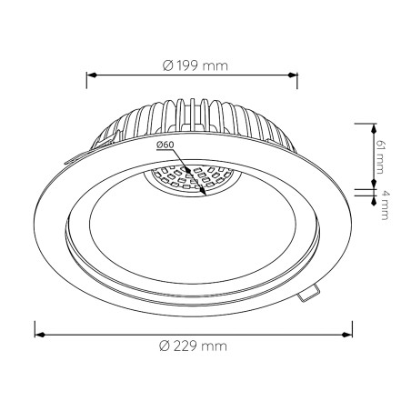Led Projector 30W telhado rodada