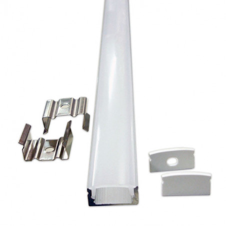 Perfil de alumínio retangular tira led 2 metro