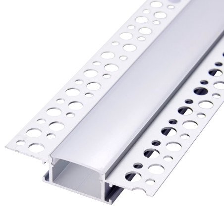 Profilo Alluminio da Incasso per Cartongesso / Gesso per Striscia LED fino a 20mm