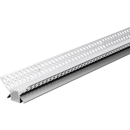 Perfil Alumínio de Canto Encastrar para Gesso / Pladur para Fita LED até 12mm