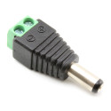 Male Jack DC Power Plug with Screw Terminals