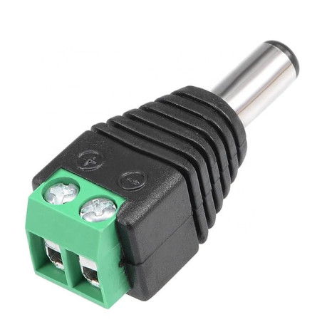Connecteur Jack DC Mâle avec Bornes à Vis