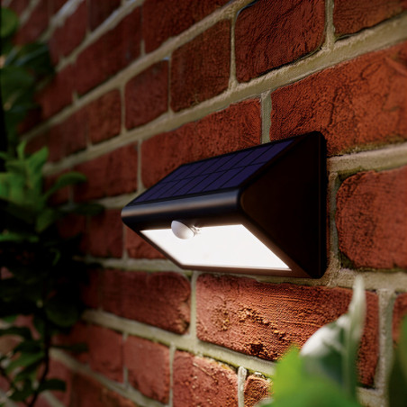 Aplique de Pared Solar LED con Detector de Movimiento y Luz Permanente
