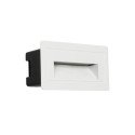 Baliza LED Exterior 3W Embutida Horizontal branca
