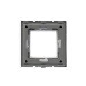 Back Brushed Aluminium Frame 1 Gang