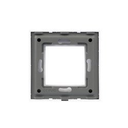 Back Brushed Aluminium Frame 1 Gang