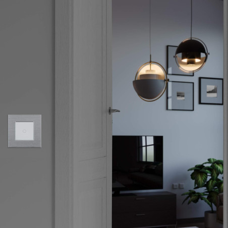 Cornice in Alluminio Spazzolato per Meccanismo di 1 Element grigio Serie Crystal