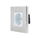 Brushed Aluminium Frame 1 Gang