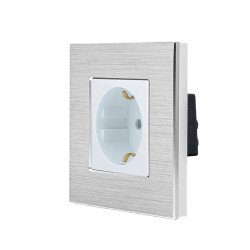 Brushed Aluminium Frame 1 Gang