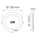 Pannello downlight 6W rotondo NERO