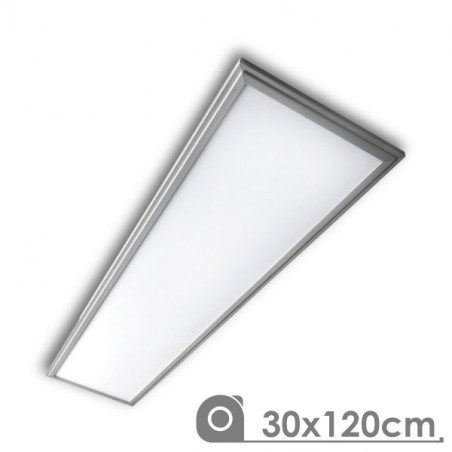 Pannello led telaio in argento da 30 x 120 cm 40W