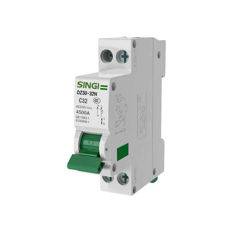 Interruptor automático estreito 1P+N