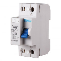 Residual current circuit breaker 2P 6kA